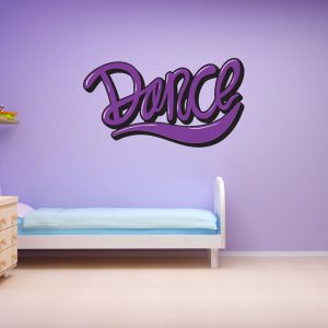 מדבקת קיר המילה Dance (לרקוד)