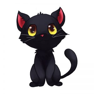 מדבקת קיר חתול שחור